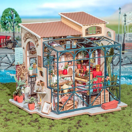 DIY Emily's Flower Shop Miniature Dollhouse Kit - Wnkrs