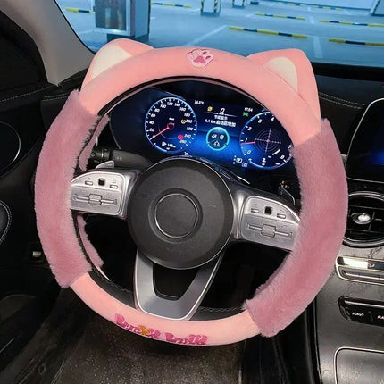 Colorful Plush Winter Steering Wheel Cover - Wnkrs