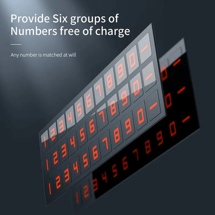 Carte de numéro de téléphone de stationnement temporaire - Lumineuse, cachée, en alliage, réutilisable