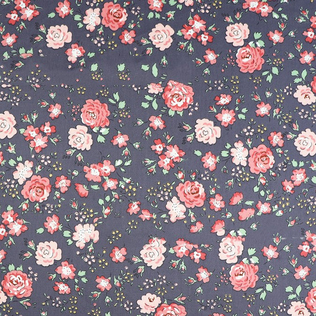 Plant Flower Small Clear Floral Twill Cotton Fabric - Wnkrs