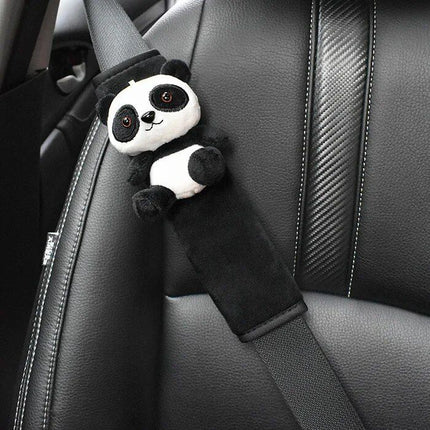 Panda Seatbelt Cushion: Plush Auto Shoulder Strap Protector for Kids - Wnkrs