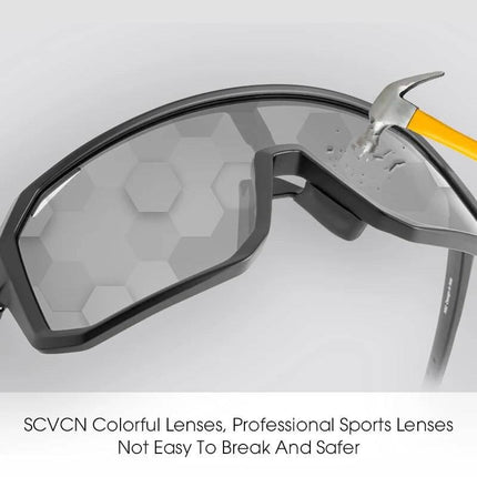 Lot de 2 lunettes de soleil photochromiques pour cyclisme – Unisexe, réglables et protection UV400