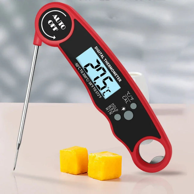 Thermomètre à viande numérique portable pour cuisine avec sonde pliable