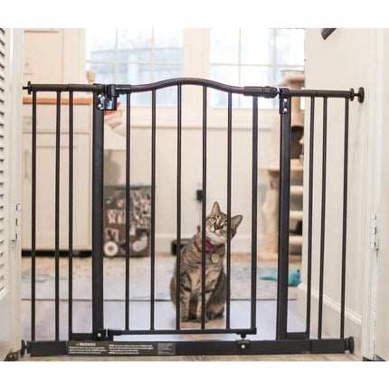 Elegant Matte Bronze Arch Pressure Mount Pet Gate - Wnkrs