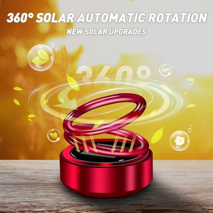 Désodorisant pour voiture à énergie solaire – Diffuseur d'aromathérapie avec rotation à 360 degrés