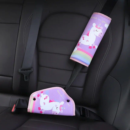 Kid's Comfort Car Seatbelt Protector with Cartoon Design - Wnkrs