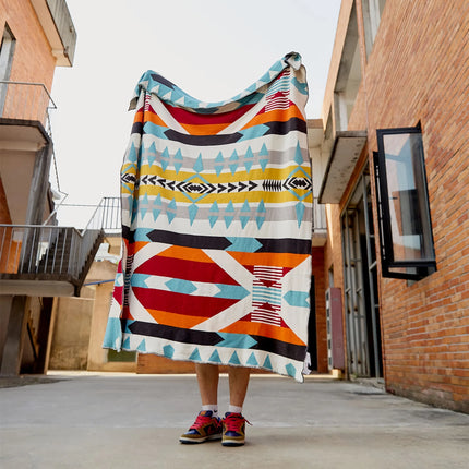 Manta de algodón tejida de estilo bohemio para decoración del hogar y uso al aire libre