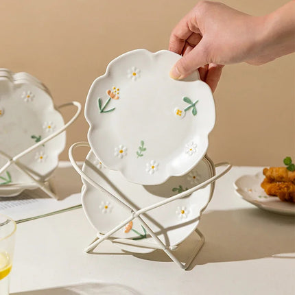 Ensemble d'assiettes en céramique au design chic Daisy