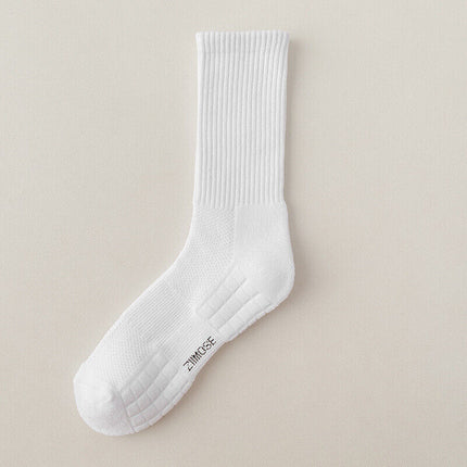 Chaussettes mi-tubes en coton pour hommes en velours