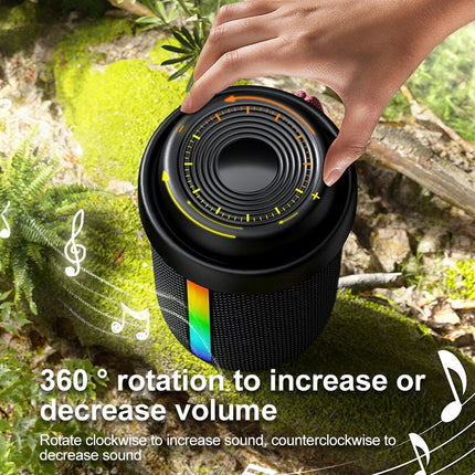 Minialtavoz Bluetooth RGB portátil de 5 W: resistente al agua, graves potentes, caja de música inalámbrica para exteriores