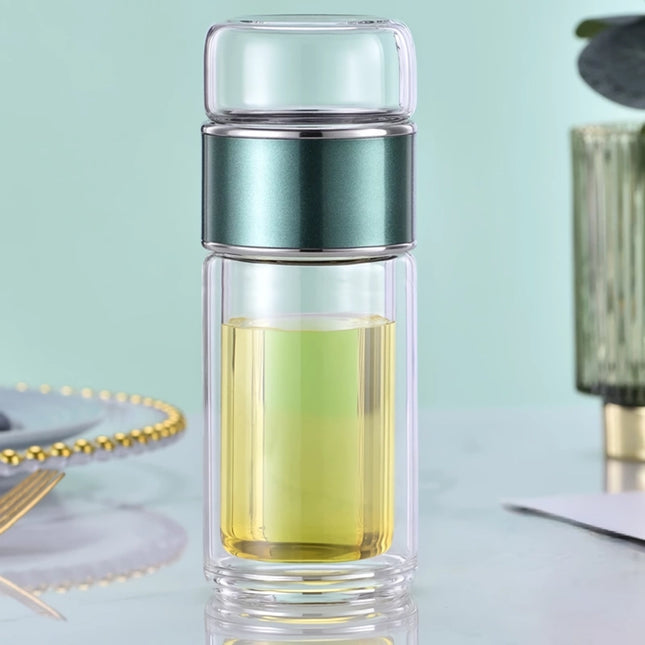 Bouteille d'eau avec infuseur à thé en verre borosilicaté