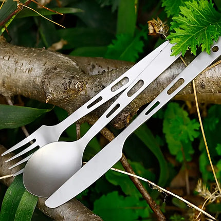 3pcs Titanium Spoon Fork Knife Set