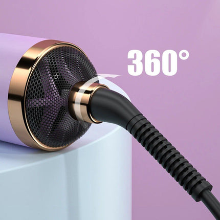 Compact 3-in-1 Anion Hair Dryer with Straightening Comb and Overheat Protection - Wnkrs