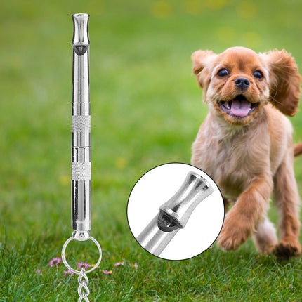 Sifflet de dressage à ultrasons pour chien avec fréquences sonores réglables pour le contrôle des aboiements