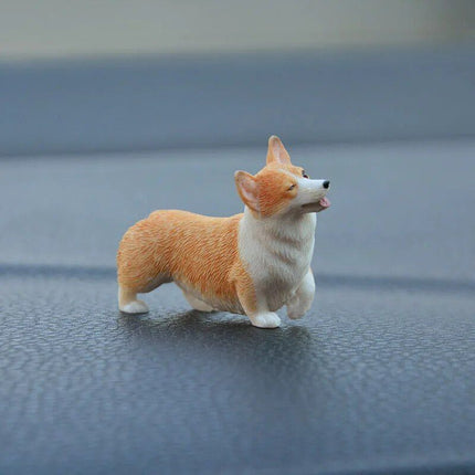 Cute Corgi Dashboard Ornament - Mini Resin Puppy Car Decor - Wnkrs