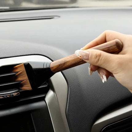 Brosse de nettoyage d'intérieur de voiture en bois de santal noir