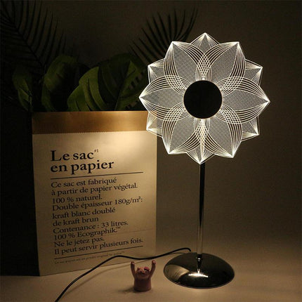 Lampe de table décorative à LED moderne en forme de fleur pour la chambre et la décoration intérieure