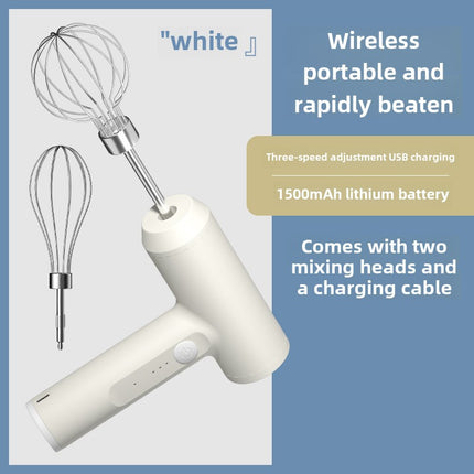 Portable Wireless Electric Food Mixer with 3 Speeds