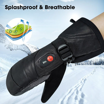 Advanced Far Infrared Heated Mitten Gloves with 3-Temperature Control & Rechargeable Battery - Wnkrs