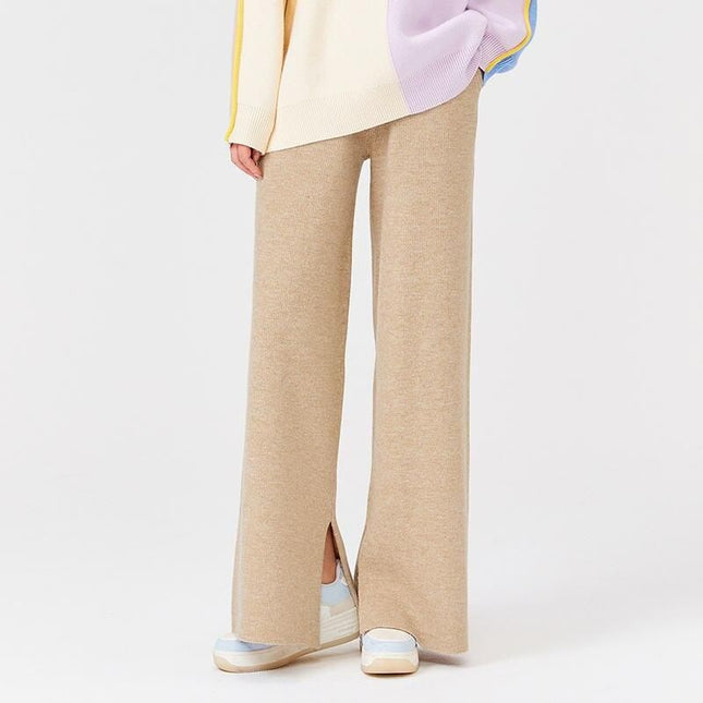 Pantalon décontracté à jambe large pour femme