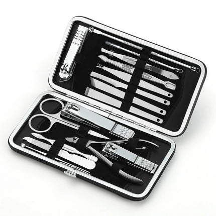 Kit complet de soins des ongles de 16 pièces pour manucure et pédicure