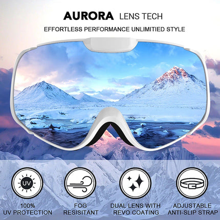 Multi-Purpose OTG Ski Goggles with Anti-Fog, UV Protection & Helmet Compatibility - Wnkrs