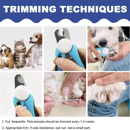 Stainless Steel Pet Nail Clippers with Safety Guard and Free Nail File - Perfect for Medium & Large Dogs