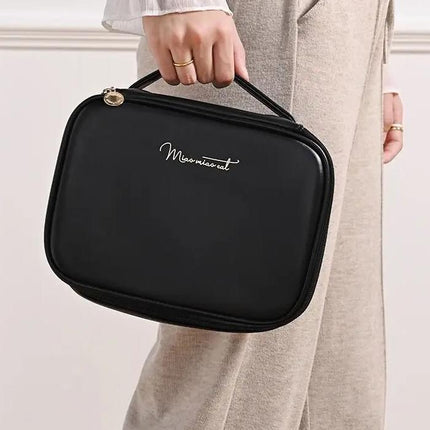 Organisateur de pinceaux de maquillage et sac de rangement de bijoux 2 en 1