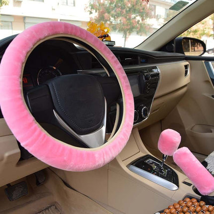 Car Steering Wheel Plush Cover - Wnkrs