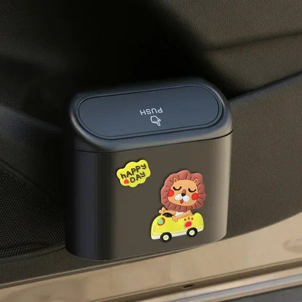 Compact Cartoon Car Garbage Bin - Wnkrs