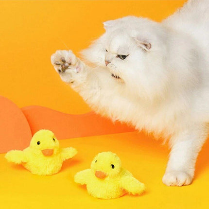 Interactive Electric Duck Toy for Cats: Flapping, Rechargeable, Bite-Resistant - Wnkrs