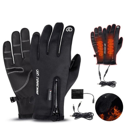 Touch Screen USB Heated Gloves for Winter Sports and Outdoor Activities - Wnkrs