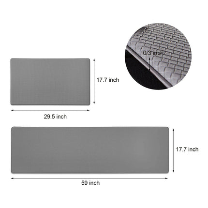 Gray Waterproof Anti-Fatigue Kitchen Mats - Wnkrs