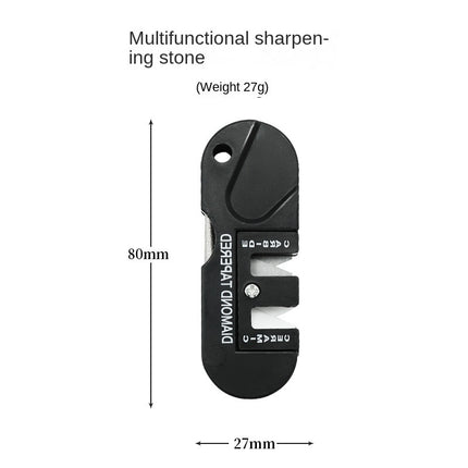 Afilador de piedra de afilar portátil de bolsillo multiusos - 3 en 1