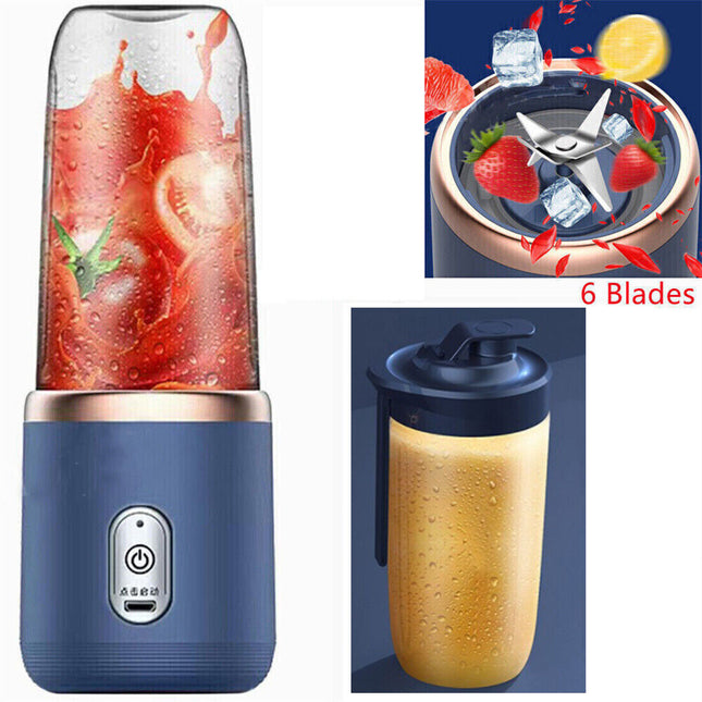 Electric Juice Maker Portable Blender Smoothie Mini Juicer Fruit Machine 400ml - Wnkrs