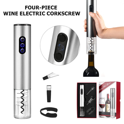 Red Wine Accessory Kit Electric Wine Opener Cutter Vacuum Stopper Aerator Wine Pourer - Wnkrs