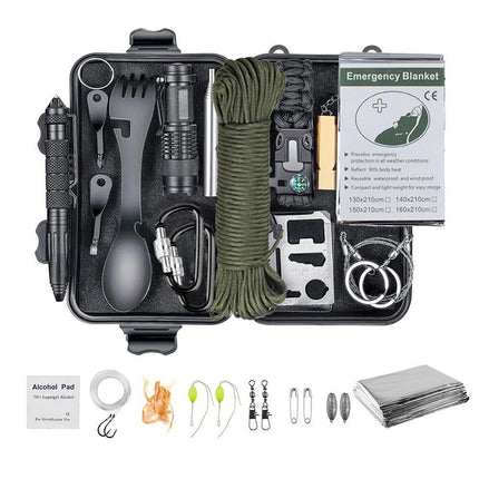 Ultimate Outdoor Survival Kit: 15-in-1 Tactical & First Aid Equipment for Camping and Adventure - Wnkrs