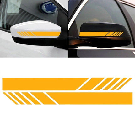 Car Racing Stripe Stickers Rearview Mirror Vinyl Decals - Wnkrs