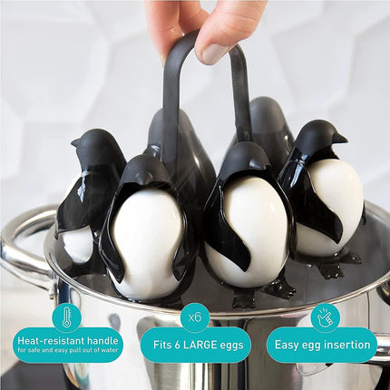 Charming Penguin-Shaped Multifunctional Egg Cooker and Storage Rack - Wnkrs