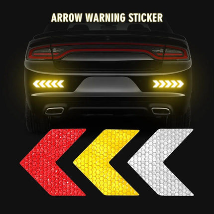 10-Pack Arrow Reflective Safety Decals for Vehicles - Wnkrs