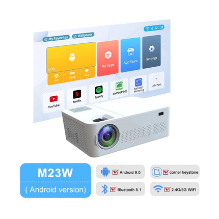 Full HD 9000 Lumens 4K Home Theater Projector with Bluetooth and WiFi