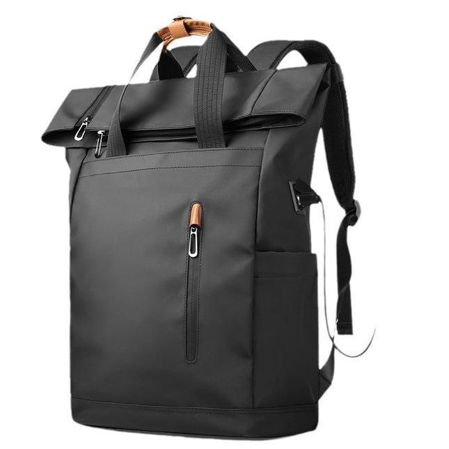 Sac à dos à bord incurvé pour homme avec fermeture latérale pour les loisirs et les déplacements