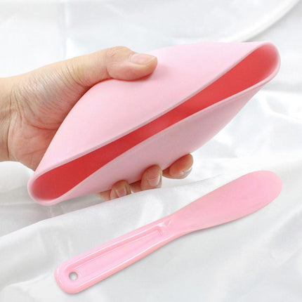 Ensemble de 2 bols et spatules pour mélange de masques faciaux en silicone