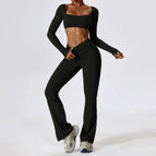 Conjunto negro de manga larga / L