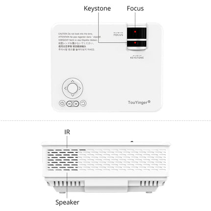 Mini projecteur LED avec prise en charge Full HD pour le cinéma maison et la lecture multimédia portable