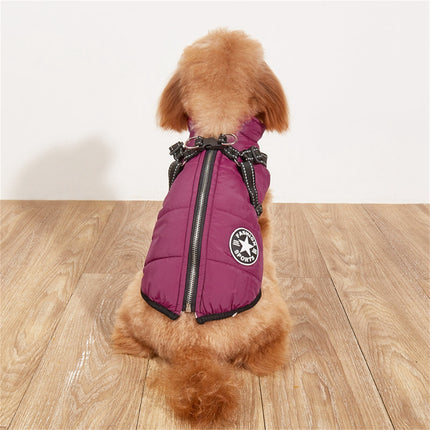 Vêtements pour chiens Manteau imperméable pour animaux de compagnie avec harnais