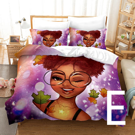 African Girl 3D Printed Bedding Set - Wnkrs