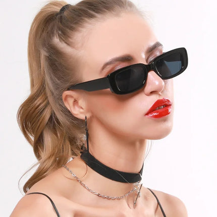 Trendy Vintage Square Frame Sunglasses with UV400 Protection