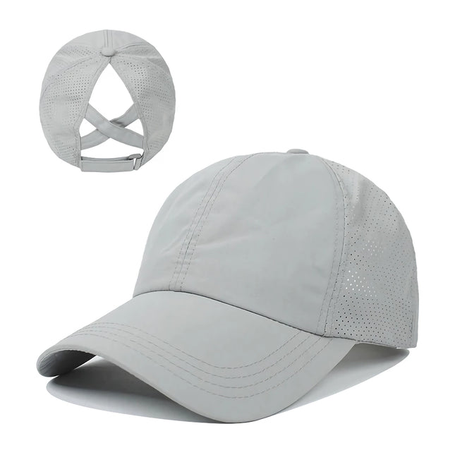 Summer Mesh Ponytail Baseball Sports Cap for Women