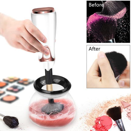 Limpiador y secador automático de brochas de maquillaje con limpieza en 10 segundos